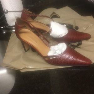 Cranberry reptile ankle shoe
